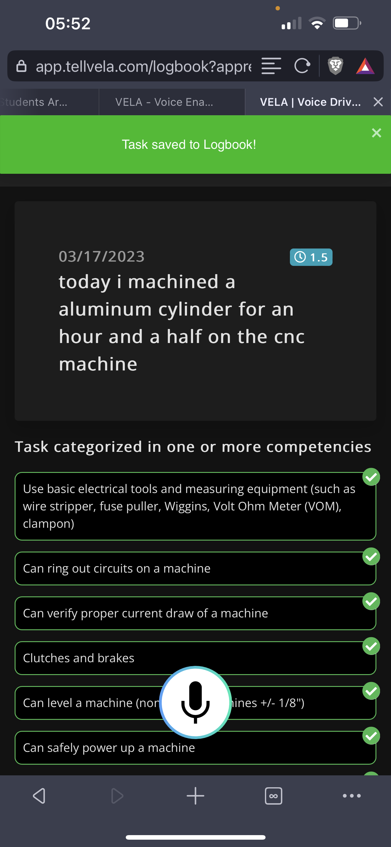 VELA structured entry