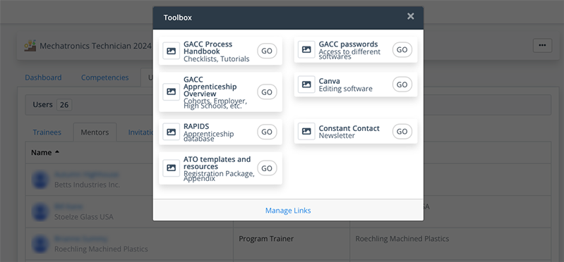 KnowledgeOps toolbox modal showcasing governed resources